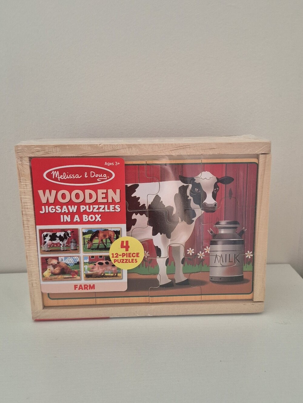 NEW - Melissa & Doug Farm Wooden Jigsaw Puzzles - Farm Theme Ages 3+